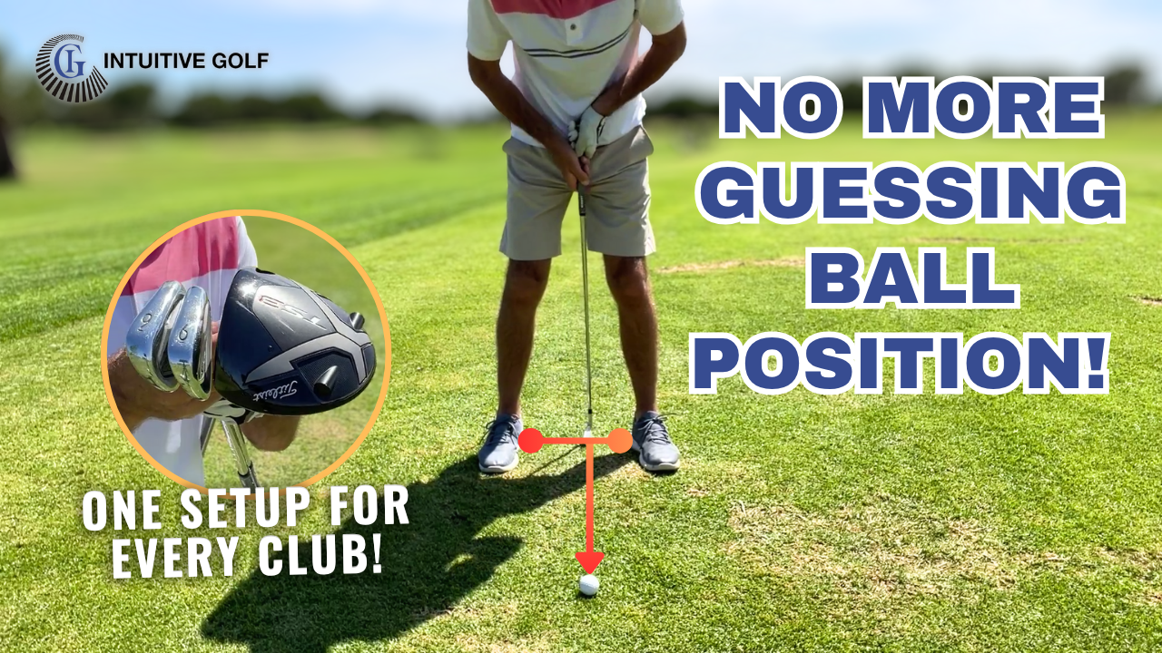 Load video: Easy setup method to help you identify the perfect ball position every time you swing